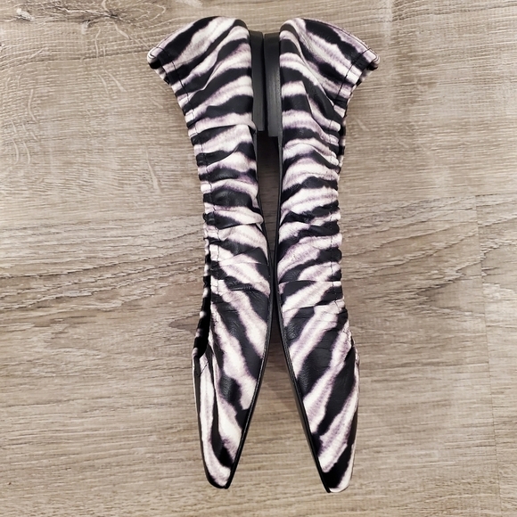 NEW SIGERSON MORRISON Lahela Ruched Ballet Flats Black and White - Picture 4 of 7